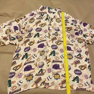 Arizona Diamondbacks 3XL Mens Nostalgic Button Down Logo Shirt by CSA